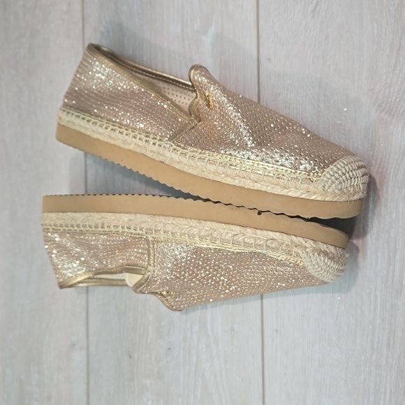 Michael Michael Kors  KendricGlitter Espadrille Platform Loafer  shoes 9.5M - Picture 10 of 14